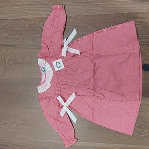 Smocked Threads by Cecil and Lou Red Gingham Dress
